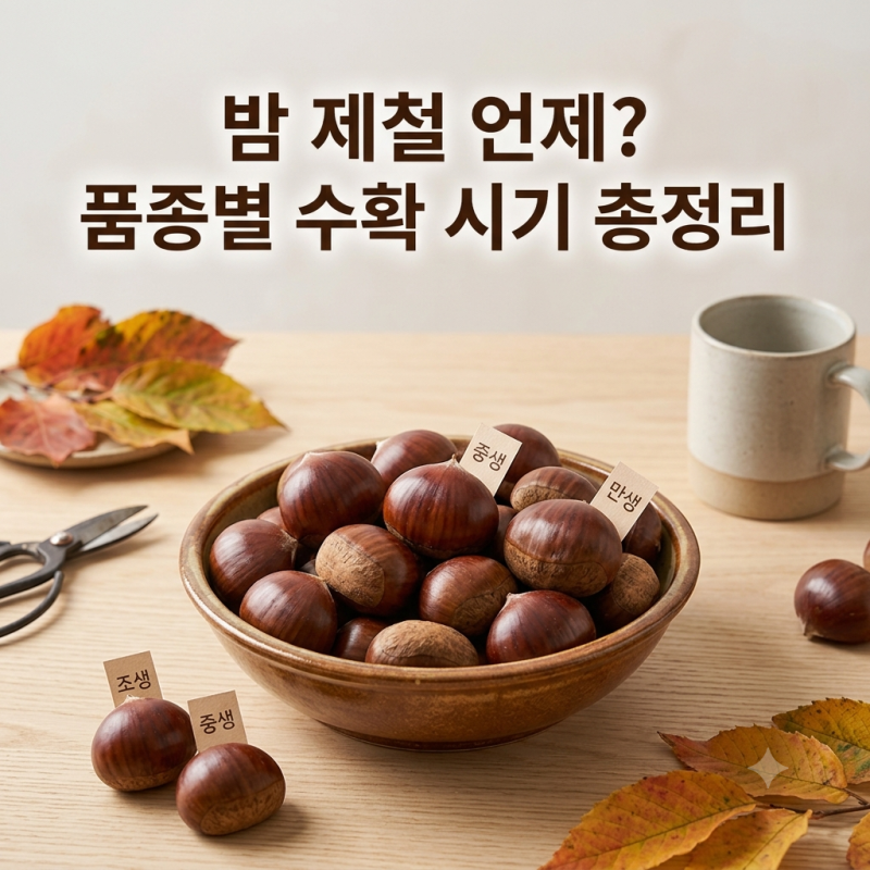 밤 제철 언제? 품종별 수확 시기 총정리