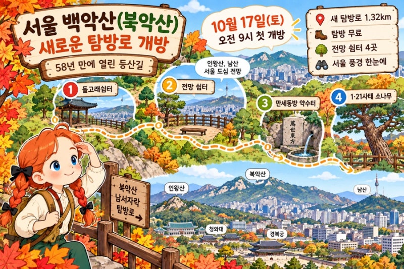 58년 만에 열린 서울 등산길! 북악산 신규 탐방로 1.32km 개방