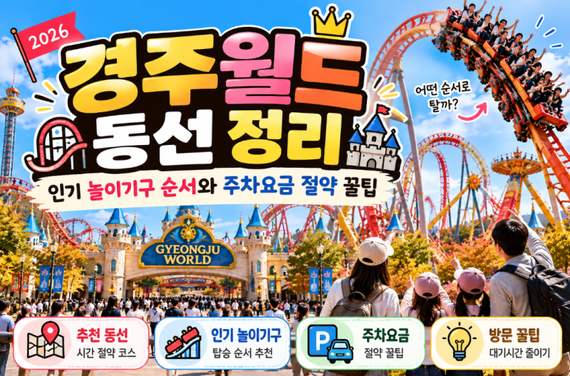 경주월드 동선 정리｜인기 놀이기구 순서와 주차요금 절약 꿀팁