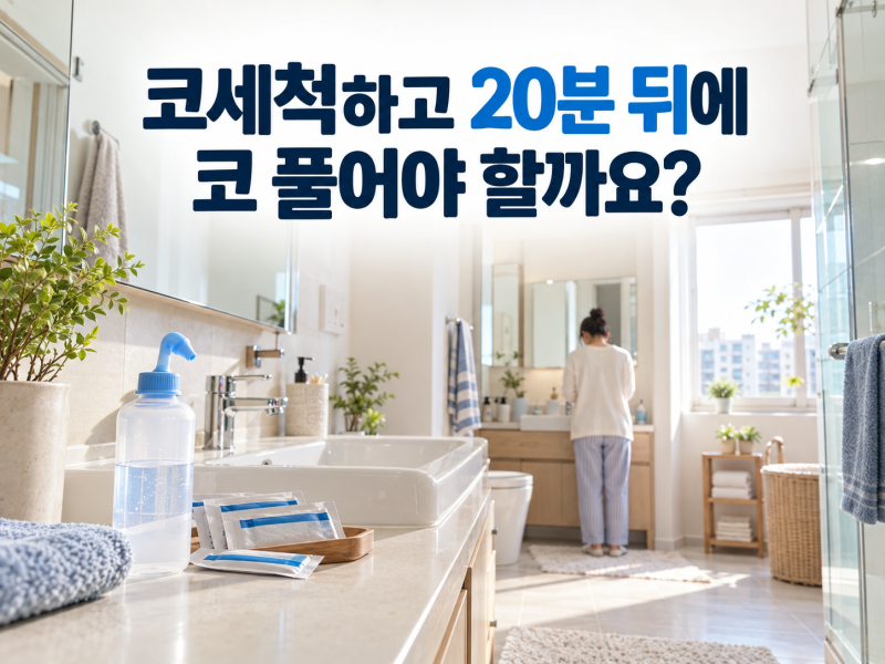 코세척만 잘하면 이비인후과 안 가도 될까요?