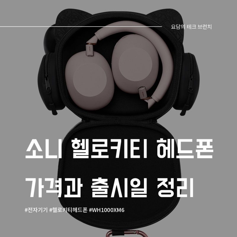 소니 헬로키티 헤드폰 55만9000원, WH-1000XM6 한정판 사도 될까
