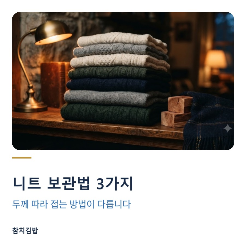 니트 보관법 3가지, 두께 따라 접는 방법이 다릅니다