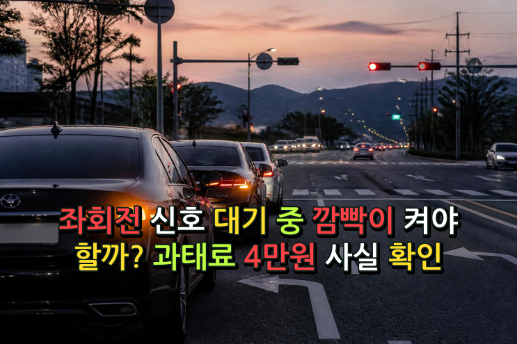 <b>좌회전</b> 신호 대기 중 <b>깜빡이</b> 켜야 할까? 과태료 4만원 사실 확인