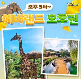 에버랜드 오후이용권 최대 46%할인 특가 예매 방법