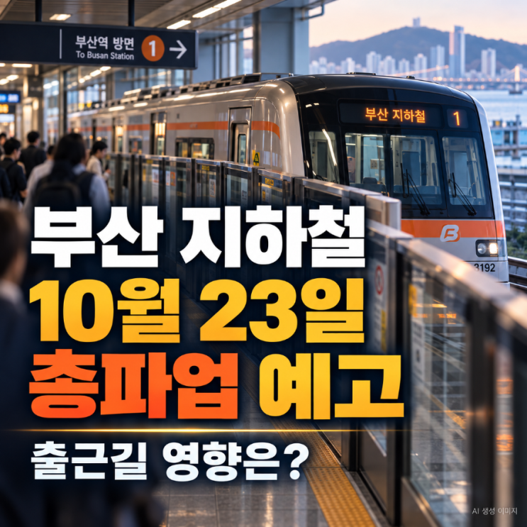 <b>부산 지하철</b> 23일 총<b>파업</b> 예고 | 출근길 괜찮을까?