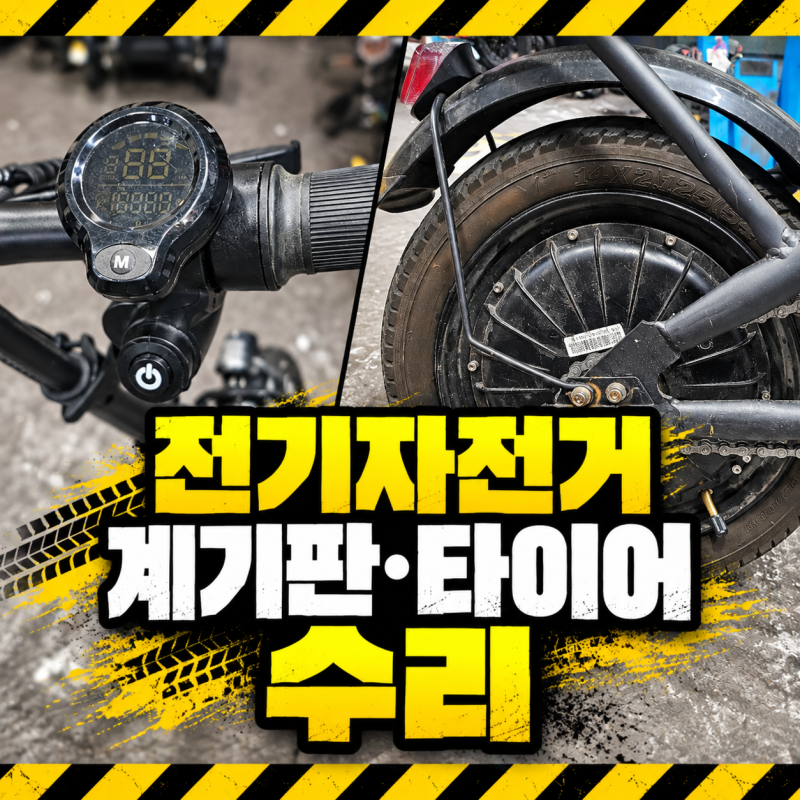 해외직구 전기자전거 수리, 계기판·스로틀 복구와 타이어 펑크