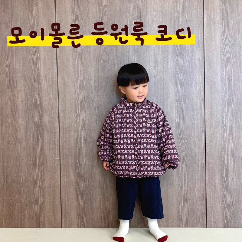 3살 아기 등원룩 코디 가볍고 따뜻한 모이몰른 벨리오 경량패딩점퍼