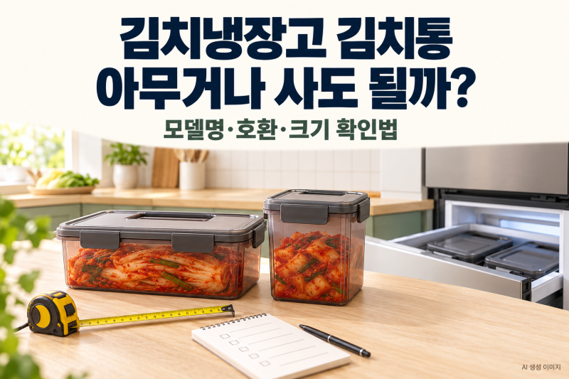 김치냉장고 김치통, 아무거나 사도 될까?｜모델명·호환·크기 확인하는 5가지 방법