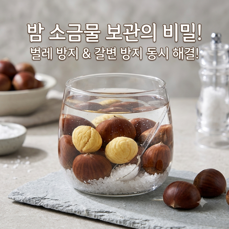 밤 소금물에 담가서 보관하는 이유, 벌레 방지와 갈변 방지 동시에
