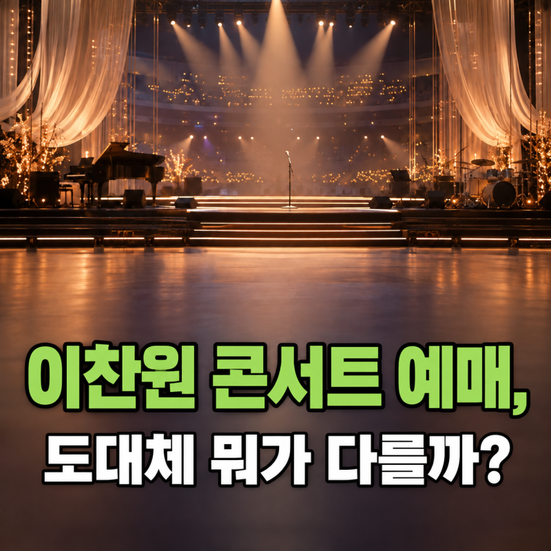 “3일 다 같은 줄 알았는데…” 이찬원 콘서트 예매, 도대체 뭐가 다를까?