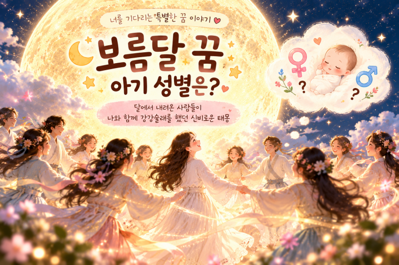 커다란 보름달 태몽 해몽, 신비로운 꿈과 아기 성별