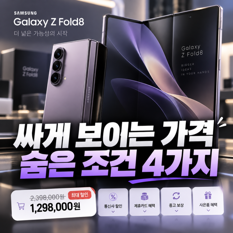 갤럭시 Z 폴드8, 싸게 나온 줄 알았는데… 가격표에서 놓치기 쉬운 조건