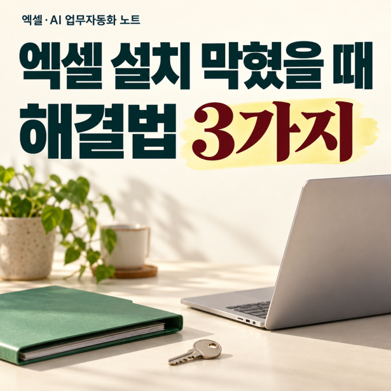 엑셀 설치 오류 해결, 라이선스 인증부터 Office 충돌까지