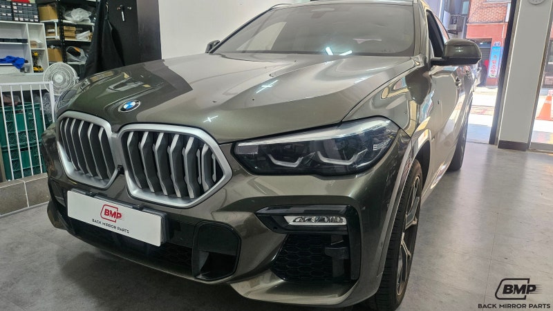 BMW X6 G06 사이드미러 수리, 테두리커버·깜박이·하단커버 부분 교체
