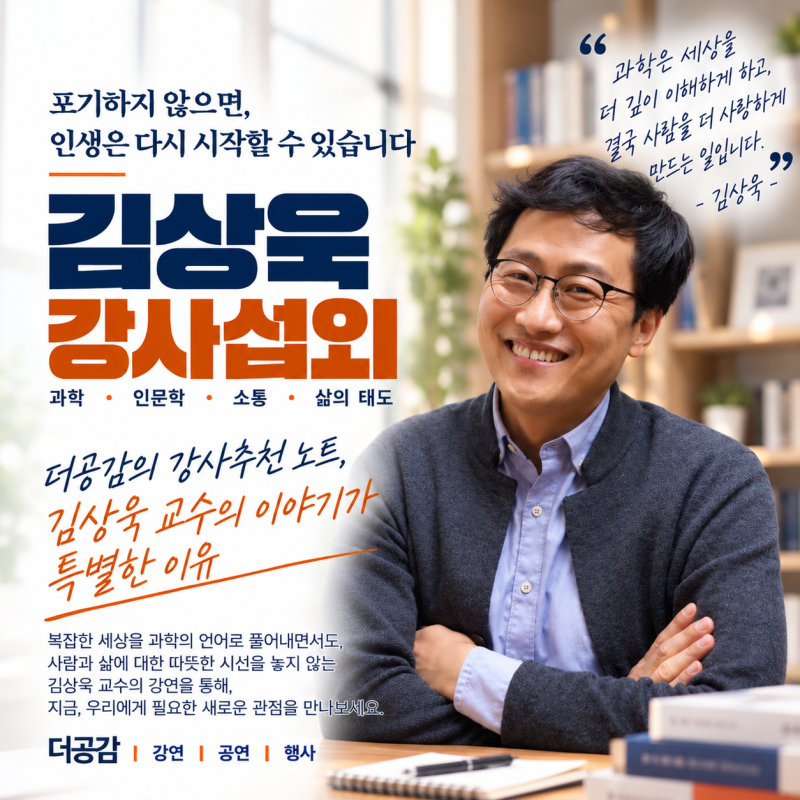 더공감의 강사추천 노트, 김상욱 교수의 이야기가 특별한 이유