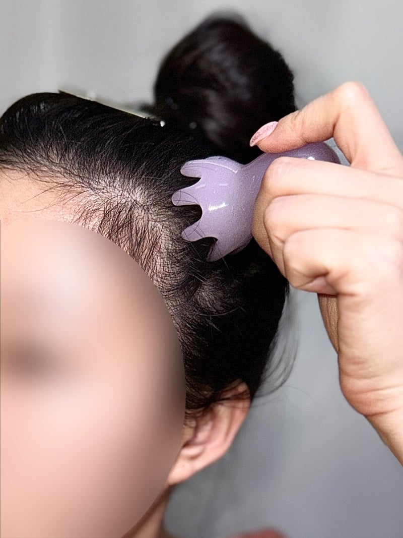 가벼운 선물 추천, 라벤더 문어 괄사로 두피 셀프 마사지