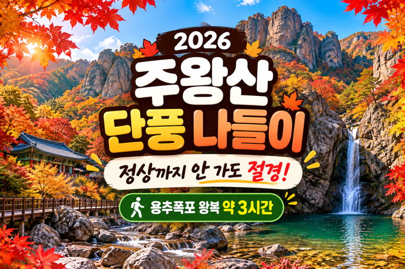 2026 주왕산 단풍 나들이, 정상까지 안 가도 된다! 용추폭포 산책코스·소요시간·주차정보