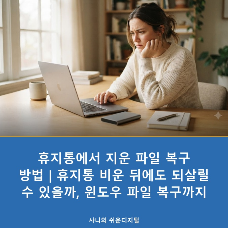 휴지통에서 지운 파일 복구 방법｜휴지통 비운 뒤에도 되살릴 수 있을까, 윈도우 파일 복구....