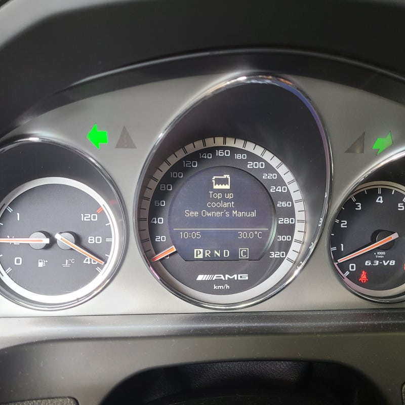 벤츠 C63 AMG 부동액 경고등 점등