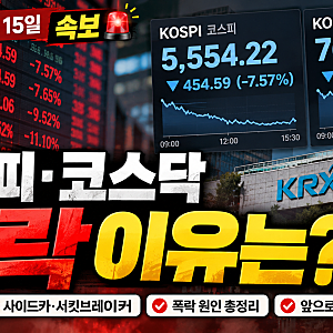 2026년 10월 15일 코스피 폭락 이유｜코스닥 급락·사이드카·서킷브레이커 발동 총정리