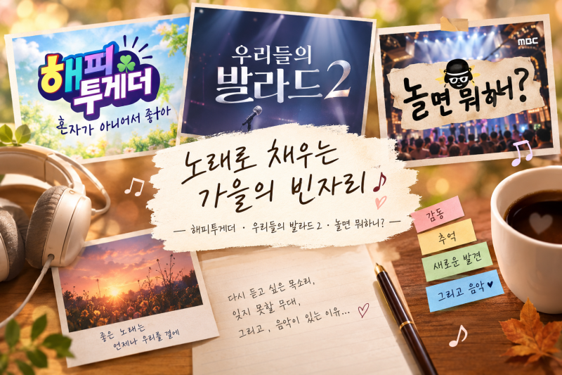 노래가 풍년일세_해피투게더, 우리들의 발라드 2, 놀면 뭐하니? / 서울가요제 신청곡 신청하....