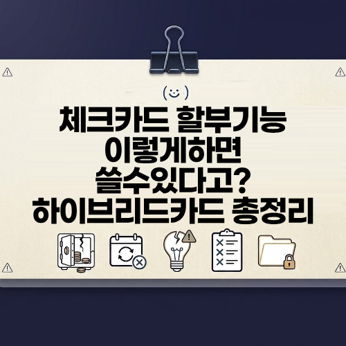 체크카드 할부 이렇게 하면 쓸 수 있다고? 하이브리드카드 순기능 체크해 보기
