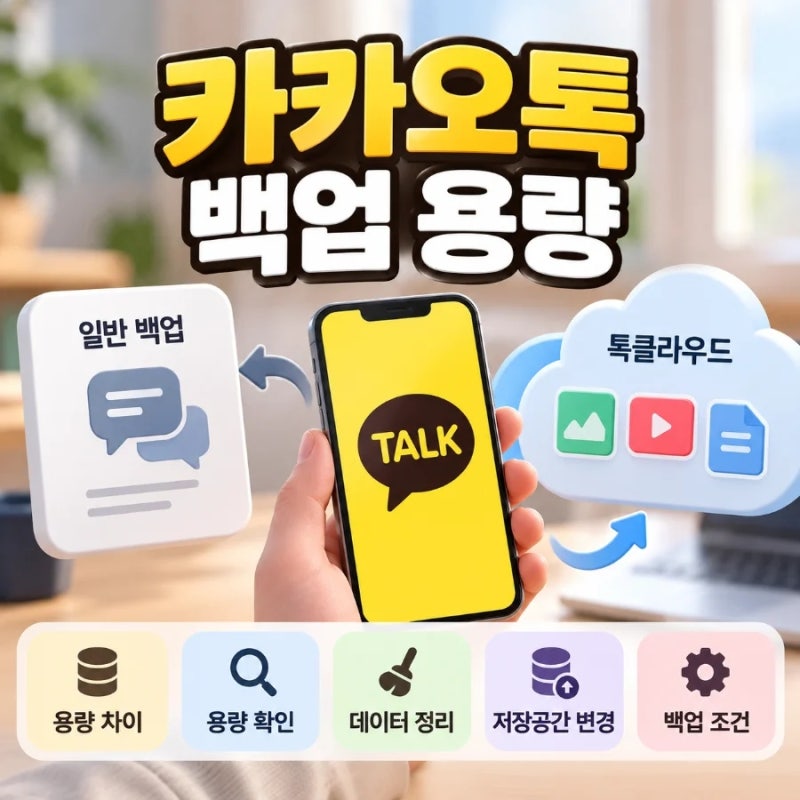 카카오톡 백업 용량 부족·초과 해결 방법, 어떻게 줄이고 확인할까?