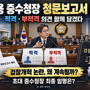 김지용 중수청장 청문보고서 채택, 그런데 부적격 의견도? 검찰개혁 논란과 임명 전망