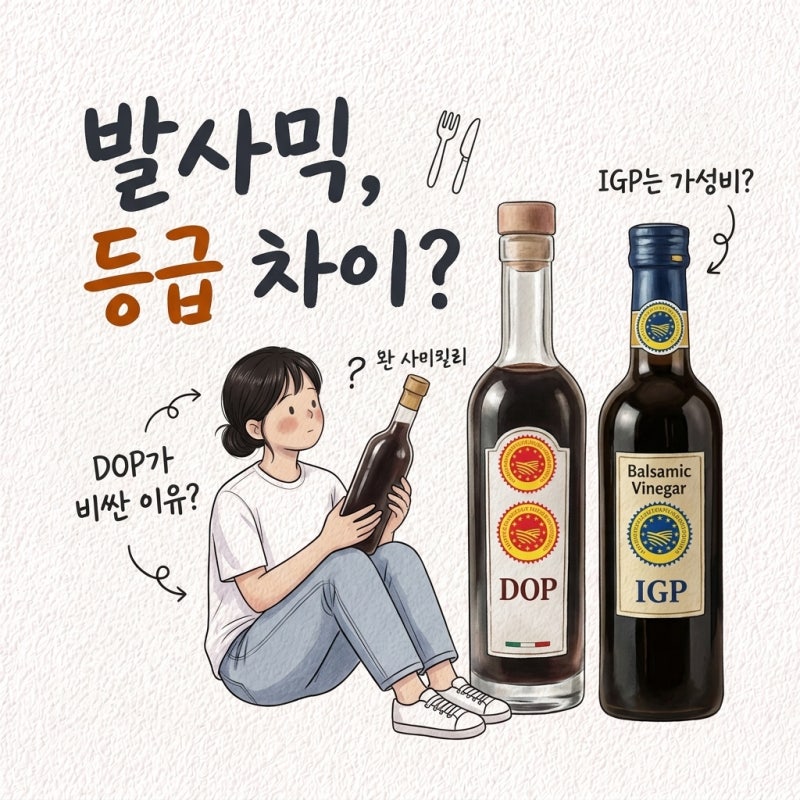 "같은 발사믹인데 값이 왜 이래요?" 발사믹식초 먹는법 활용 DOP IGP 차이 고르는법 등급 원재....