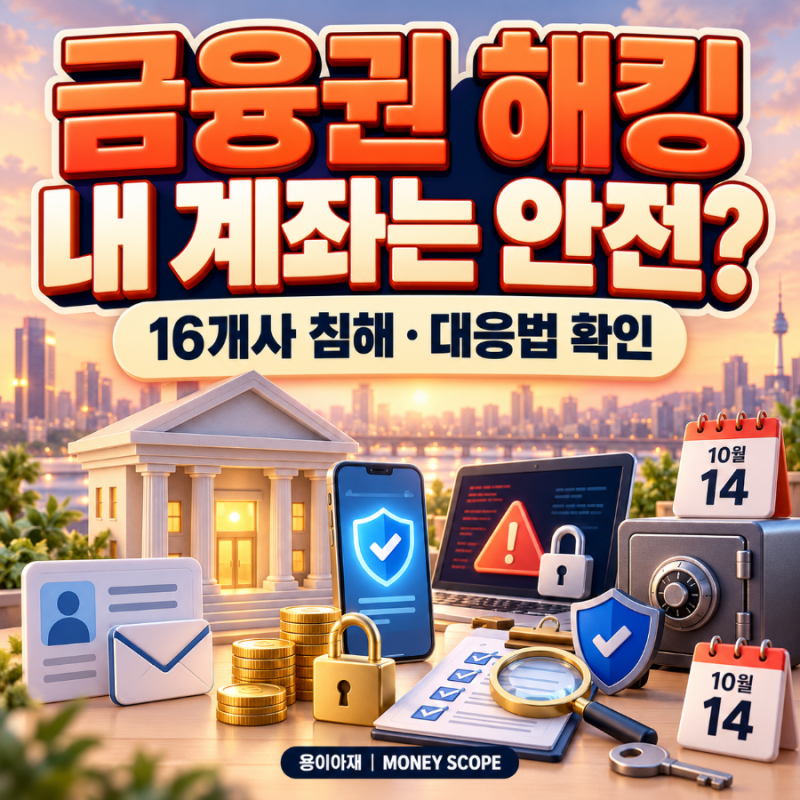 금융권 해킹 16개사·정보유출 약 10만 건, 내 계좌 안전할까? 금융위 10월 14일 발표와 대응법