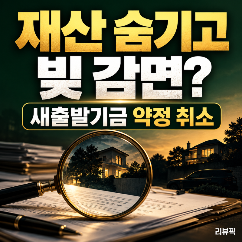 재산 숨기고 빚 감면받았다? 새출발기금 16명 적발, 약정 취소 이후는