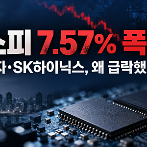 코스피 7.57% 폭락…삼성전자·SK하이닉스 주가는 왜 급락했을까?