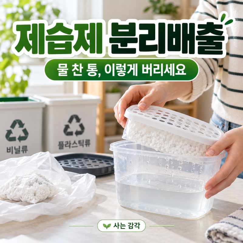 물 찬 제습제, 통째로 버리면 안 되는 이유