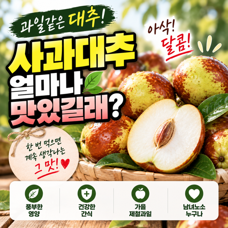 사과대추 효능 5가지, 칼로리부터 보관법까지 총정리