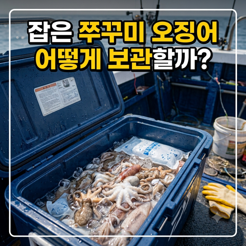[낚시정보] 쭈꾸미·무늬오징어·갑오징어 낚시 초보라면 꼭 알아야 할 조과물 보관방법 / 냉....
