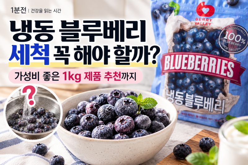 냉동 블루베리 세척 꼭 해야 할까? 가성비 좋은 1kg 제품 추천