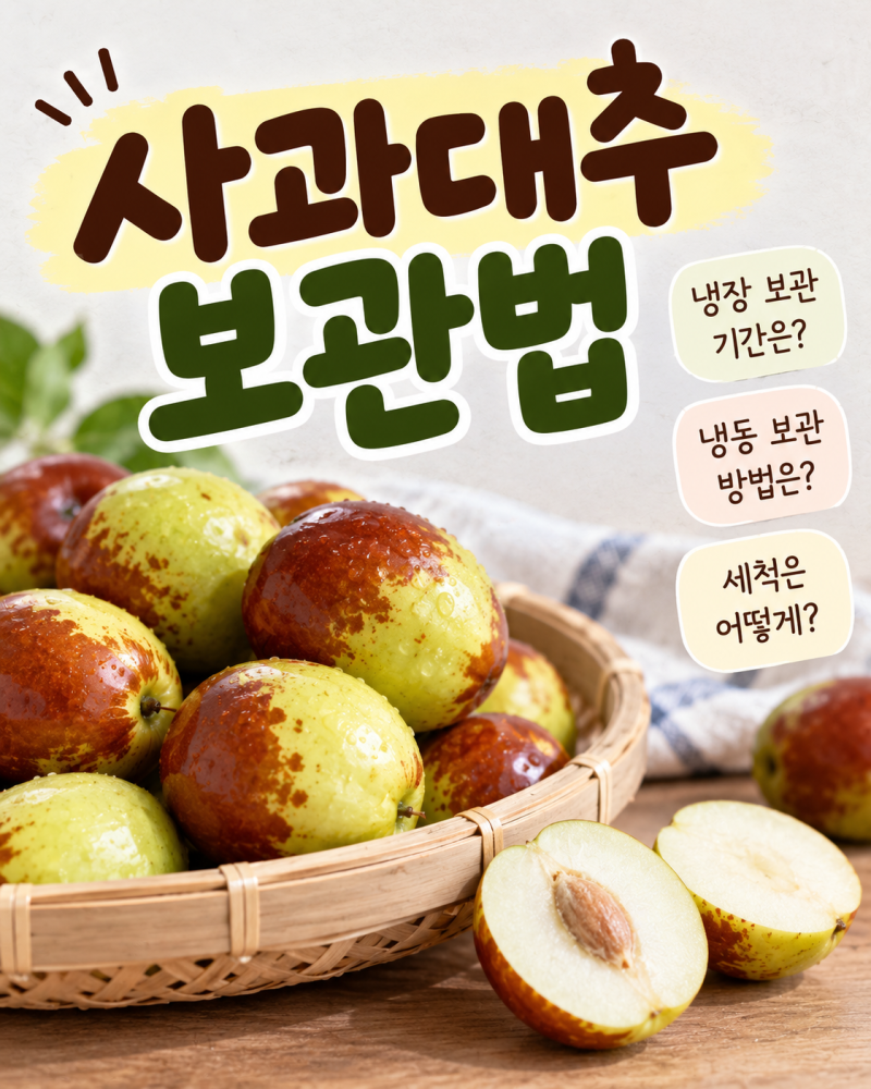 사과대추 보관법, 냉장고에 넣기만 하면 될까? 아삭함 오래 유지하는 방법