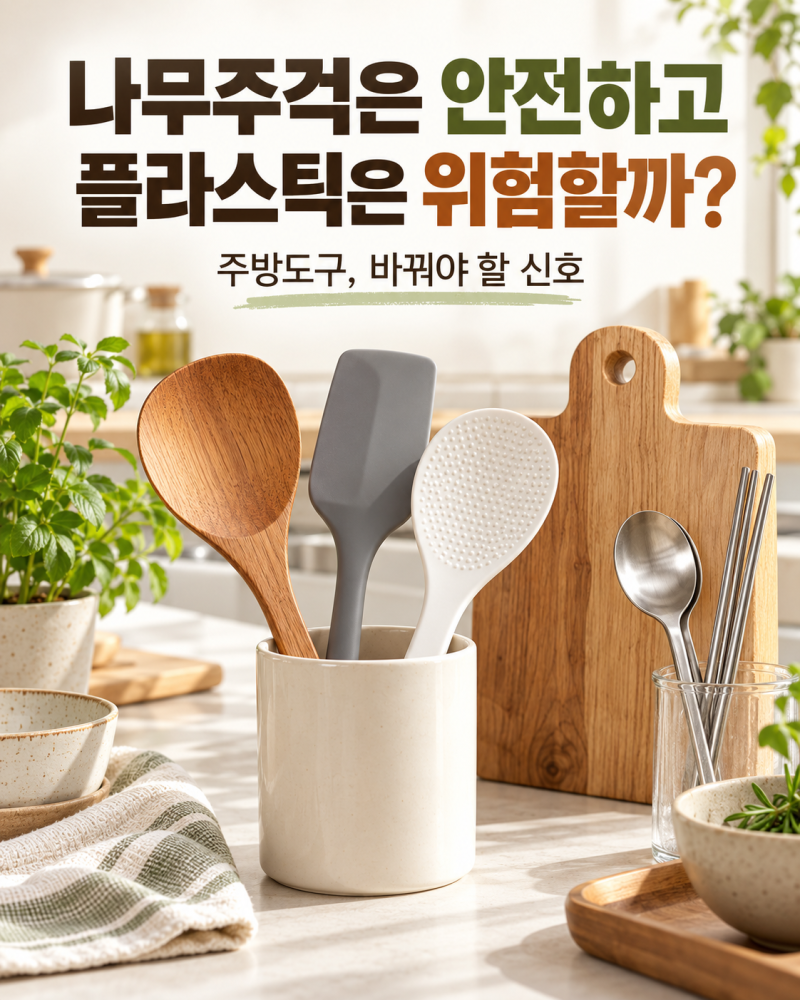 나무주걱은 안전하고 플라스틱은 위험할까?｜주방도구 교체·소독법 정리
