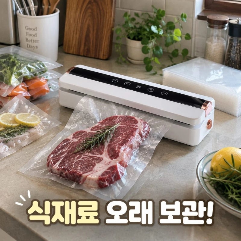 가정용 진공포장기 추천｜휴멜 퓨어씰 무선 밀봉기 특징과 식재료 소분 방법