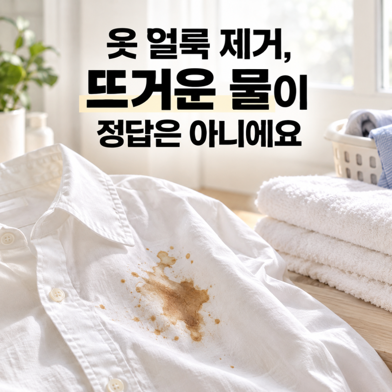 옷 얼룩 제거, 뜨거운 물 쓰면 절대 안 빠지는 얼룩도 있다?