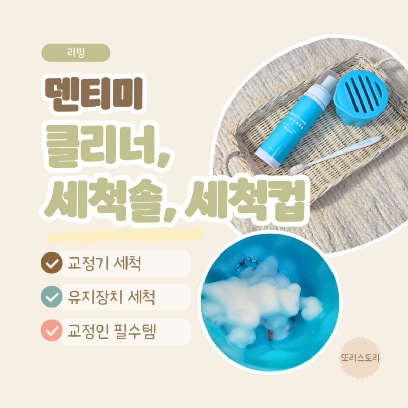 치아 교정기 유지장치 인비절라인 세척 세정제 덴티미 클리너 미세거품 관리