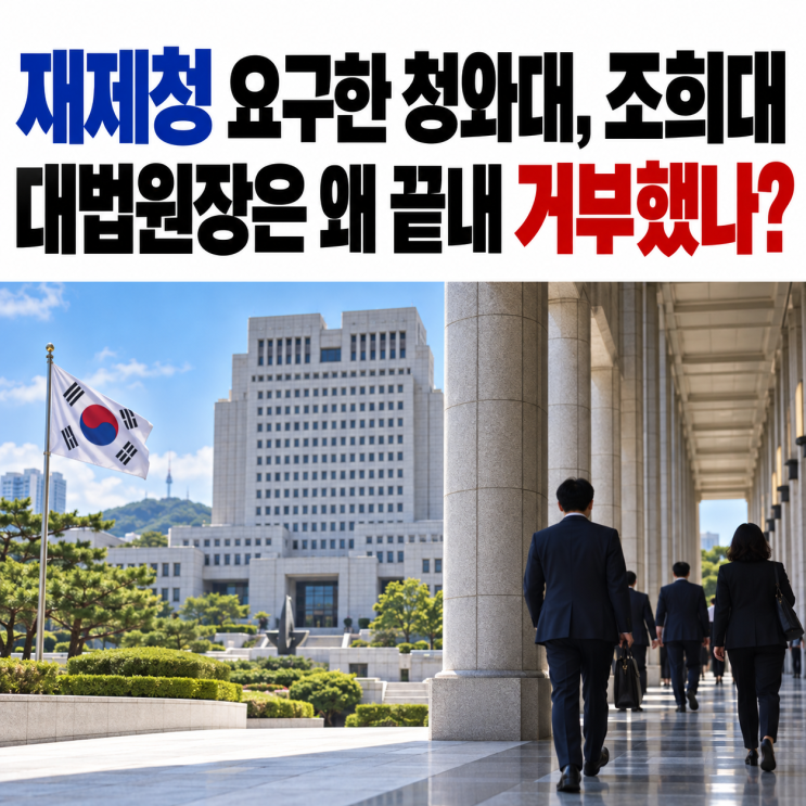 재제청 뜻 “일종의 추천” 조희대 대법원장 거부, 10월 15일 왜 맞섰....