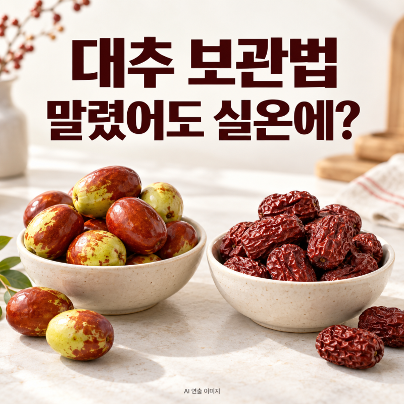대추 보관법, 말렸다고 실온에 둬도 될까? 효능까지 정리