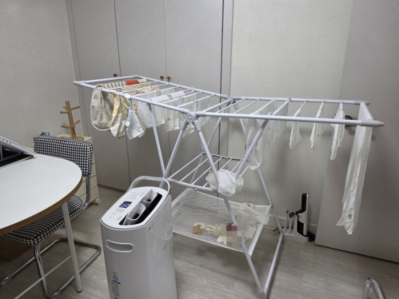 [내돈내산] 한샘 양날개 메쉬형 빨래건조대 1단 후기