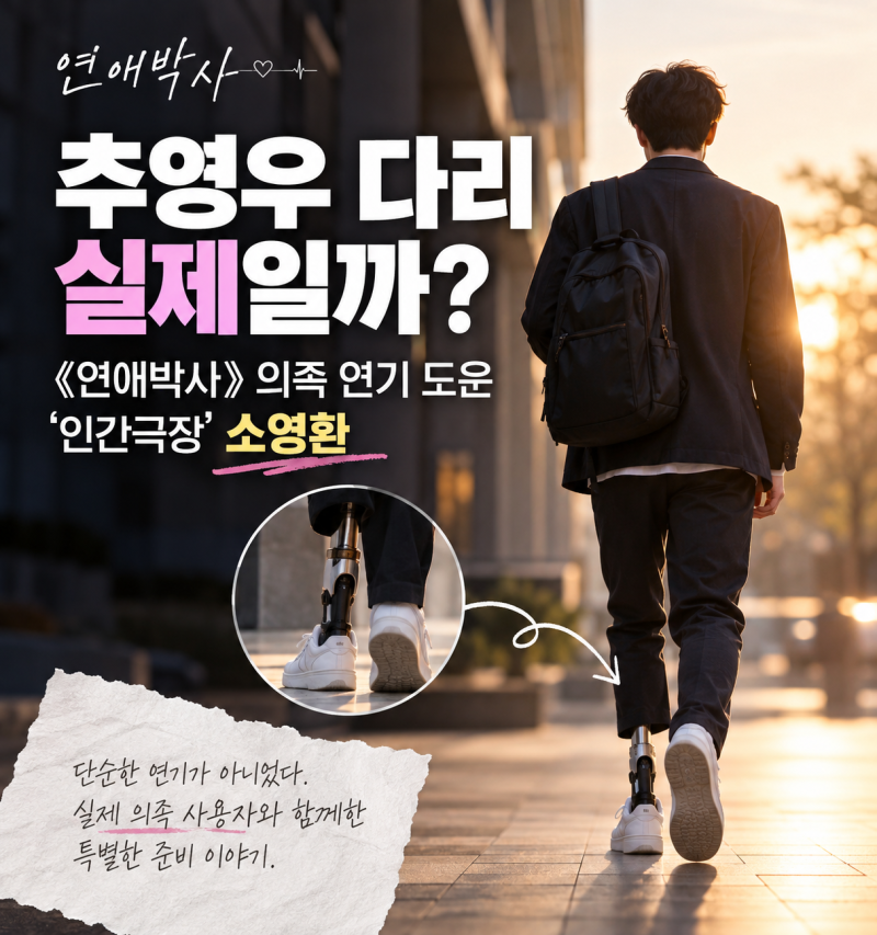 《연애박사》 추영우 다리 실제일까? 의족 연기 도운 ‘인간극장’ 소영환