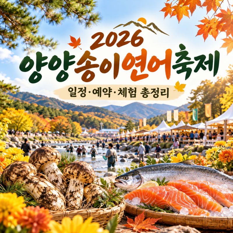 2026 양양송이연어축제 일정 가수 라인업 예약(+ 연어 맨손잡기 체험비 할인 총정리)