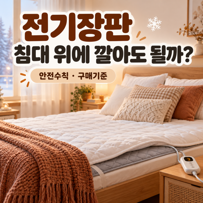 전기장판 침대 위에 깔아도 될까? 사용 시 주의사항과 고르는 법