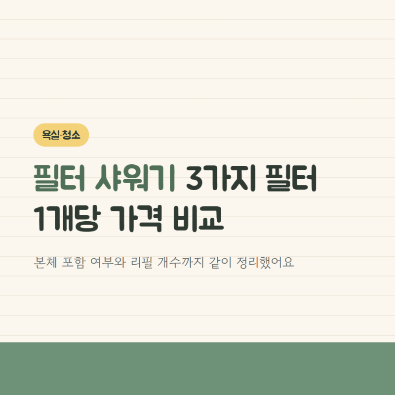 샤워기 필터 추천, 수돗물 냄새와 필터값이 고민될 때 코멧·아토젯·JGUG 3가지 비교했어요