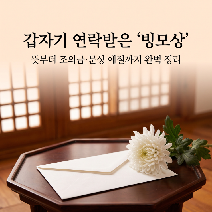 갑자기 찾아온 '<b>빙모상</b>', 당황하지 않고 정중하게 마음 전하는 법
