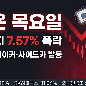 검은 목요일 코스피 7%대 폭락 원인과 삼성전자·SK하이닉스 주가 전망